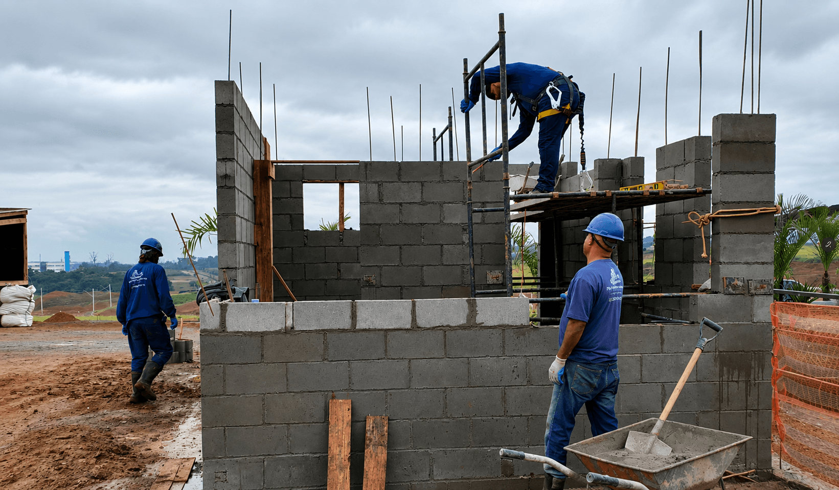 Trabalhador em obra de construção